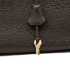 Authenticated Étain Brown Togo Birkin 35 Handbag