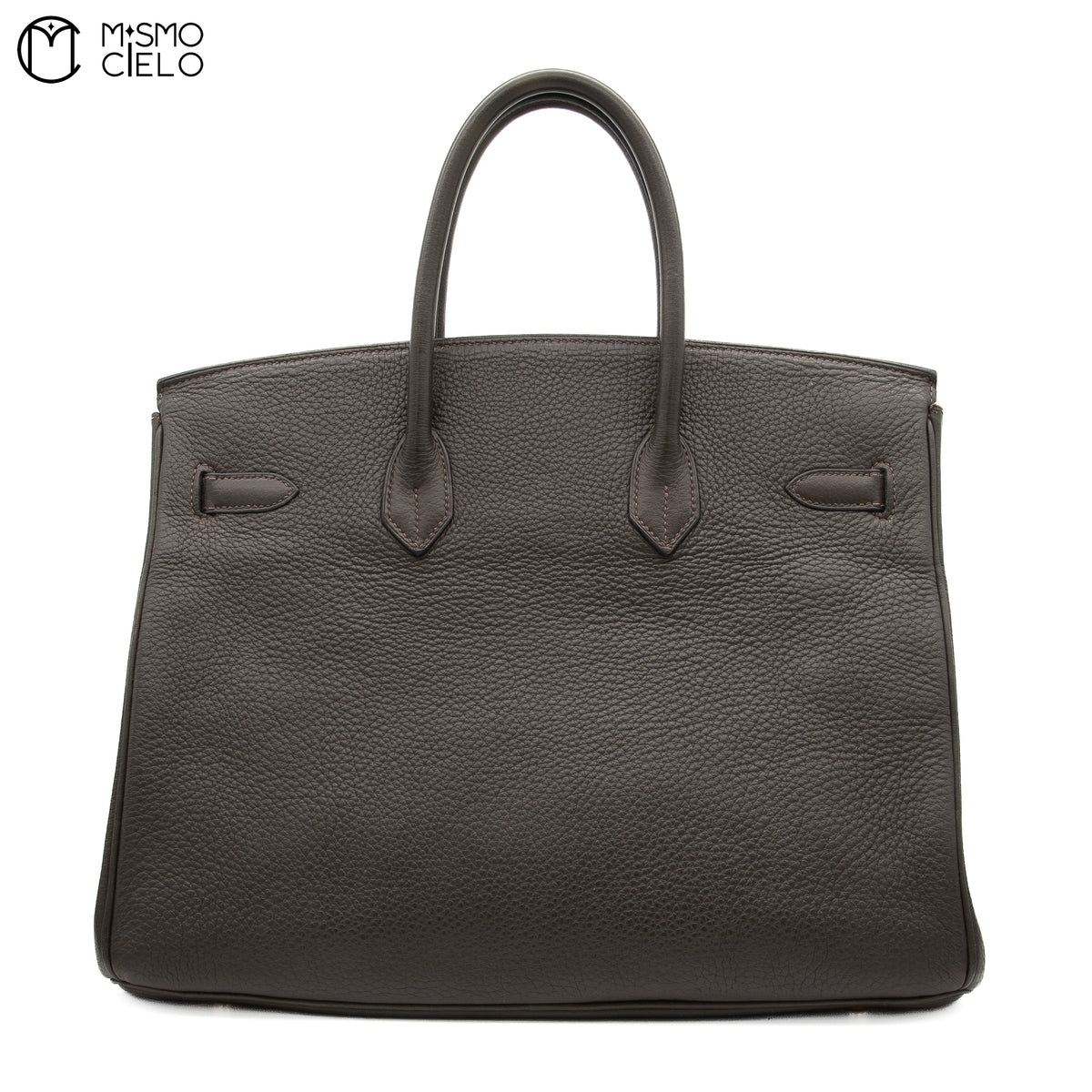 Authenticated Étain Brown Togo Birkin 35 Handbag