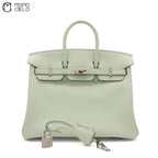 HERMES Authenticated Vert Fizz  Swift Birkin 25  Handbag *