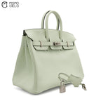 HERMES Authenticated Vert Fizz  Swift Birkin 25  Handbag *