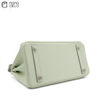 HERMES Authenticated Vert Fizz  Swift Birkin 25  Handbag *