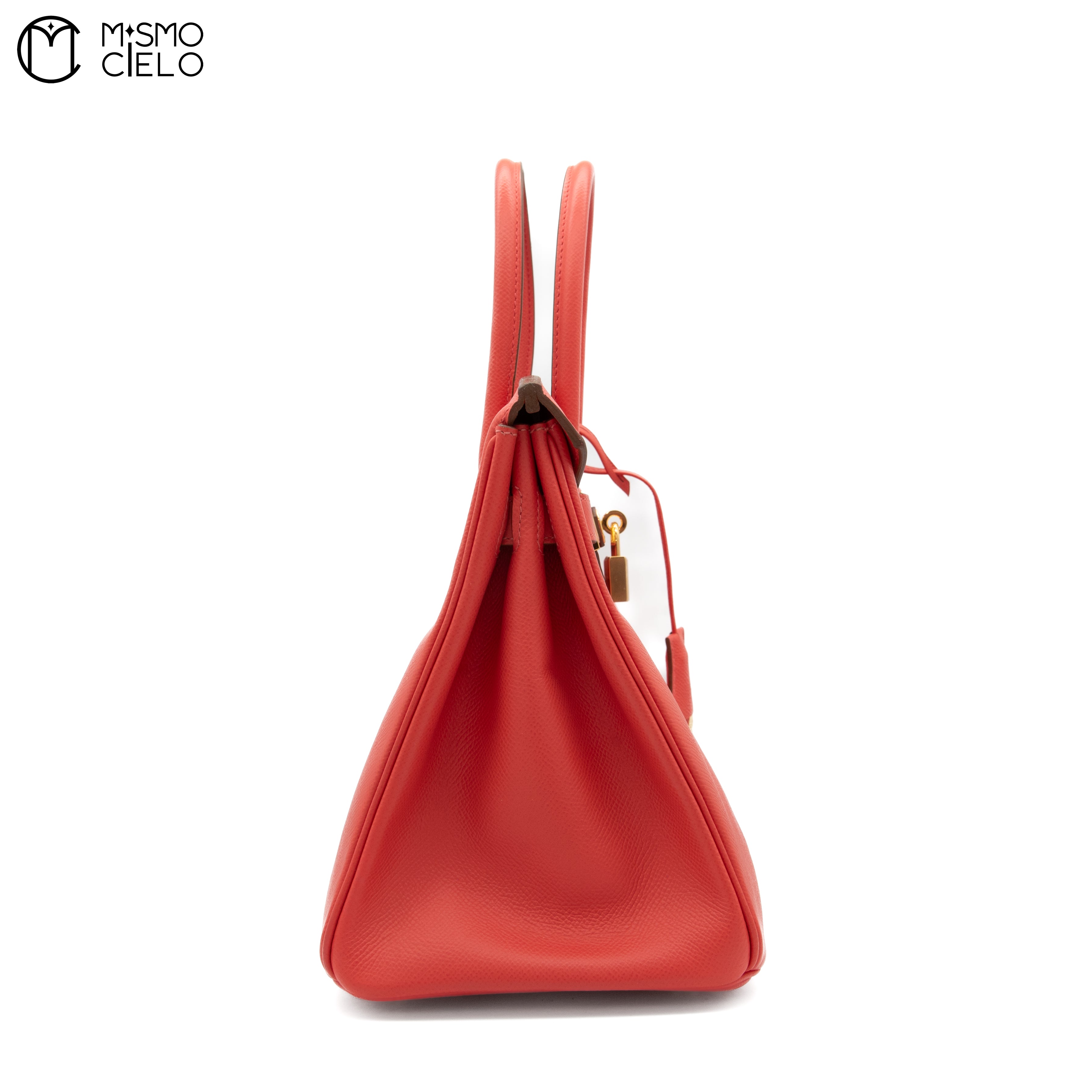 HERMES Authenticated Coral Orange Epsom Birkin 30 Handbag