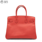 HERMES Authenticated Coral Orange Epsom Birkin 30 Handbag