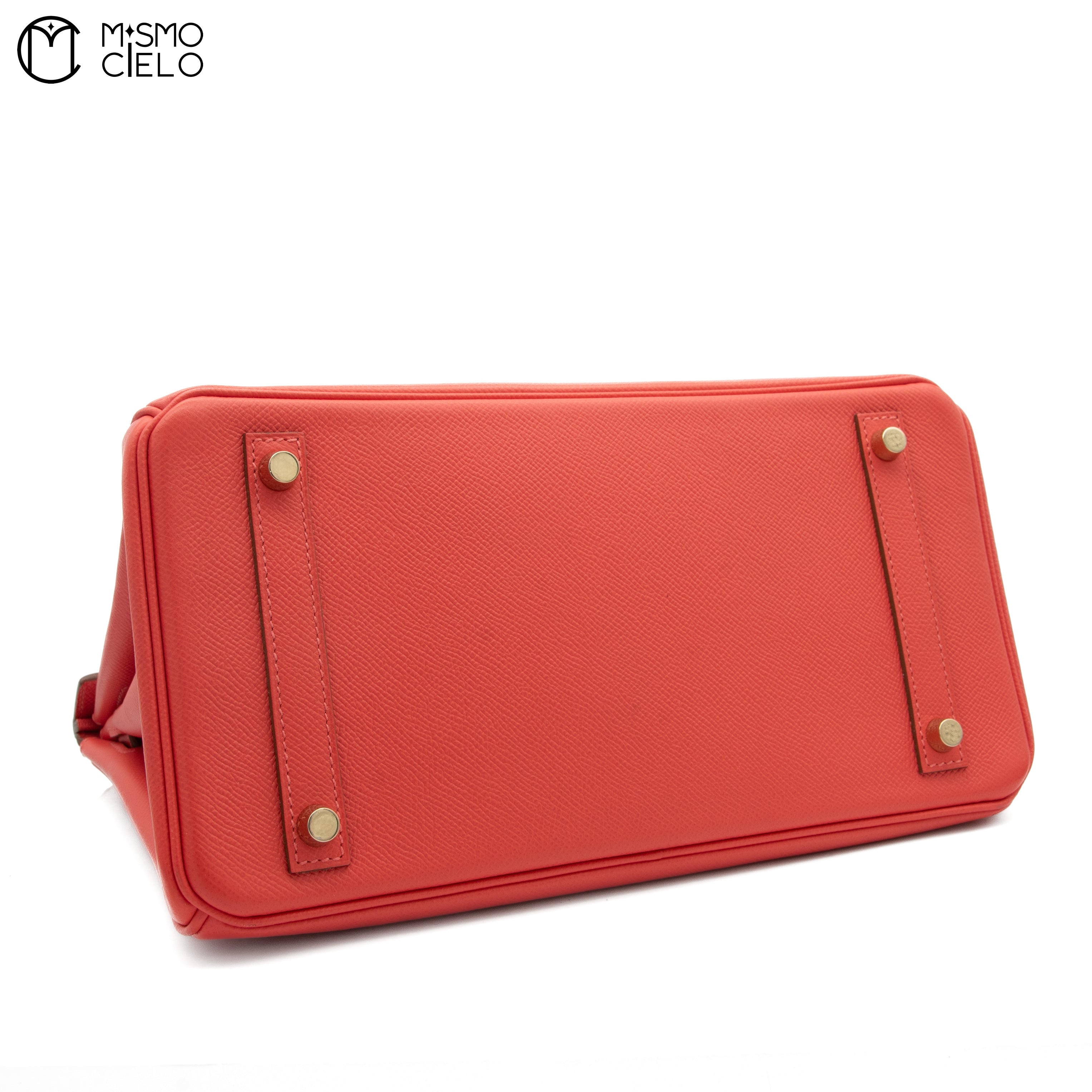 HERMES Authenticated Coral Orange Epsom Birkin 30 Handbag