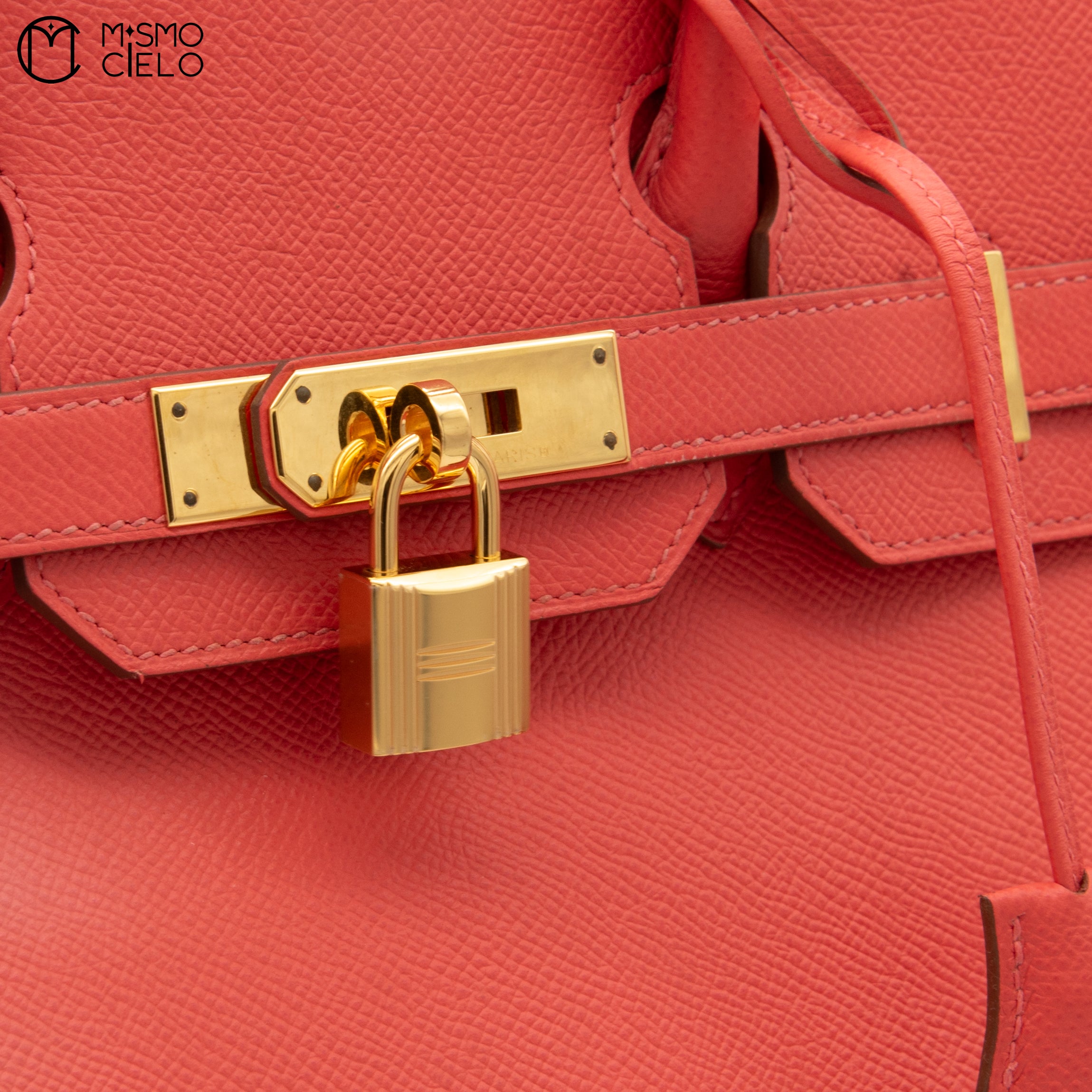 HERMES Authenticated Coral Orange Epsom Birkin 30 Handbag