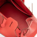 HERMES Authenticated Coral Orange Epsom Birkin 30 Handbag