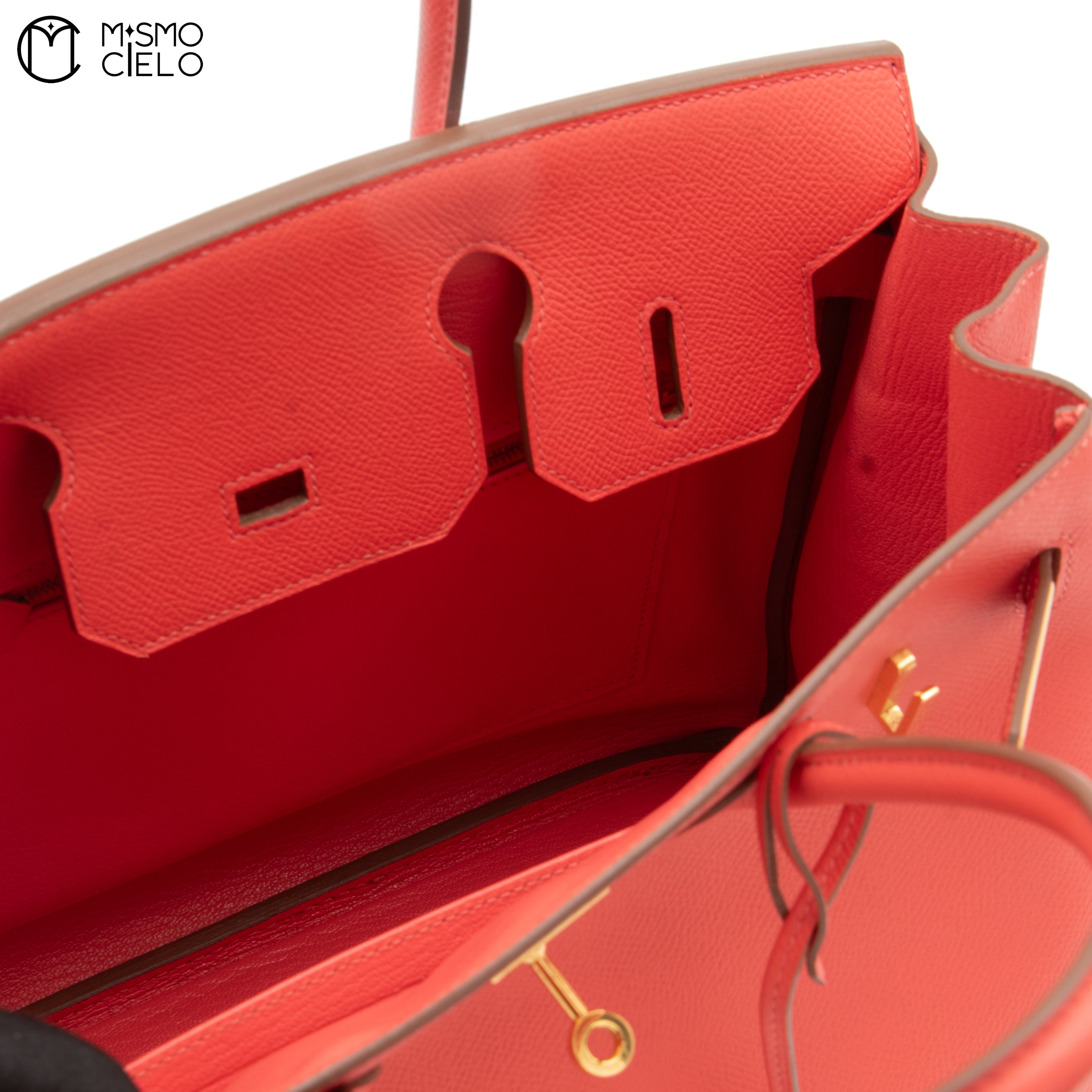 HERMES Authenticated Coral Orange Epsom Birkin 30 Handbag
