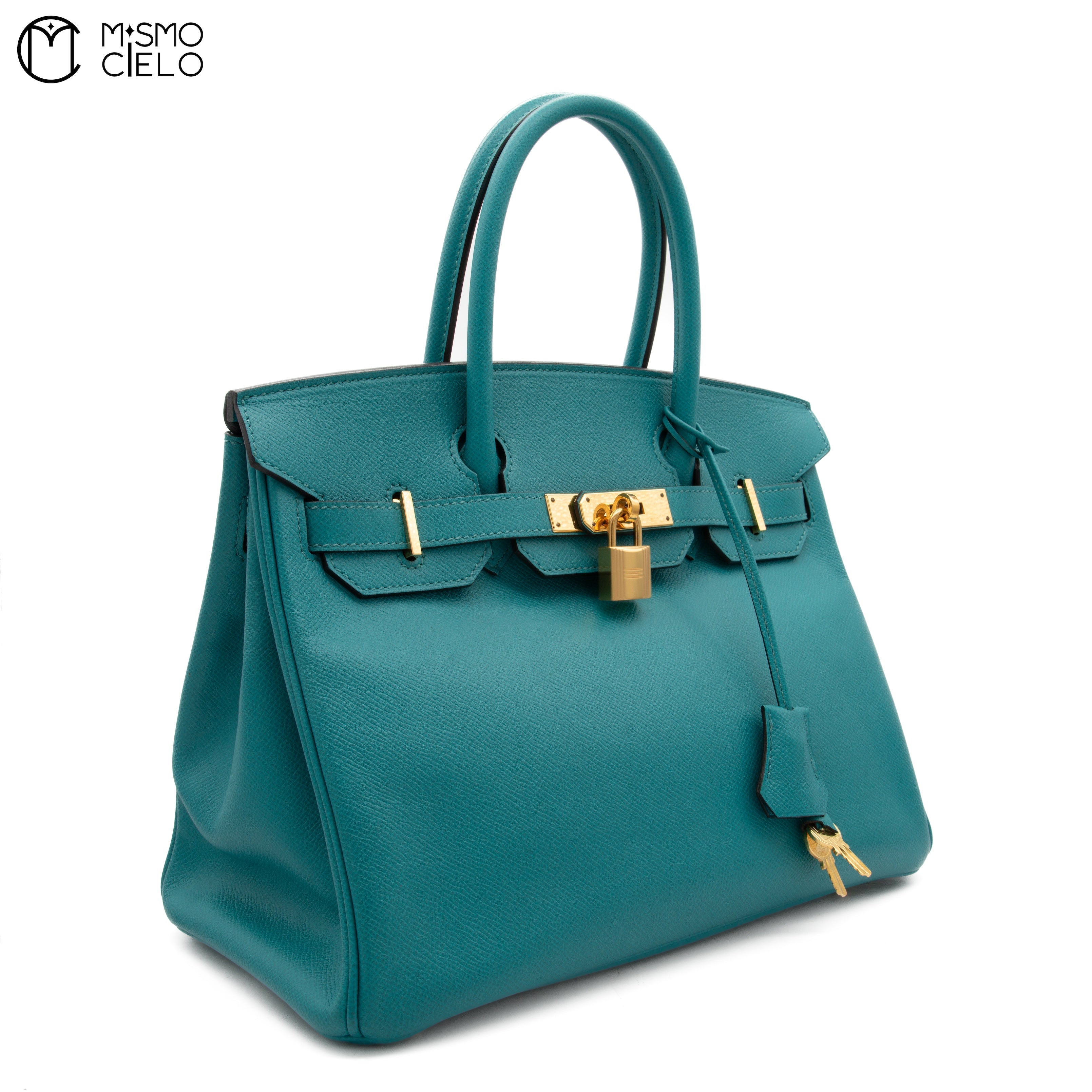 HERMES Authenticated Bleu Paon Epsom Birkin 30 Handbag