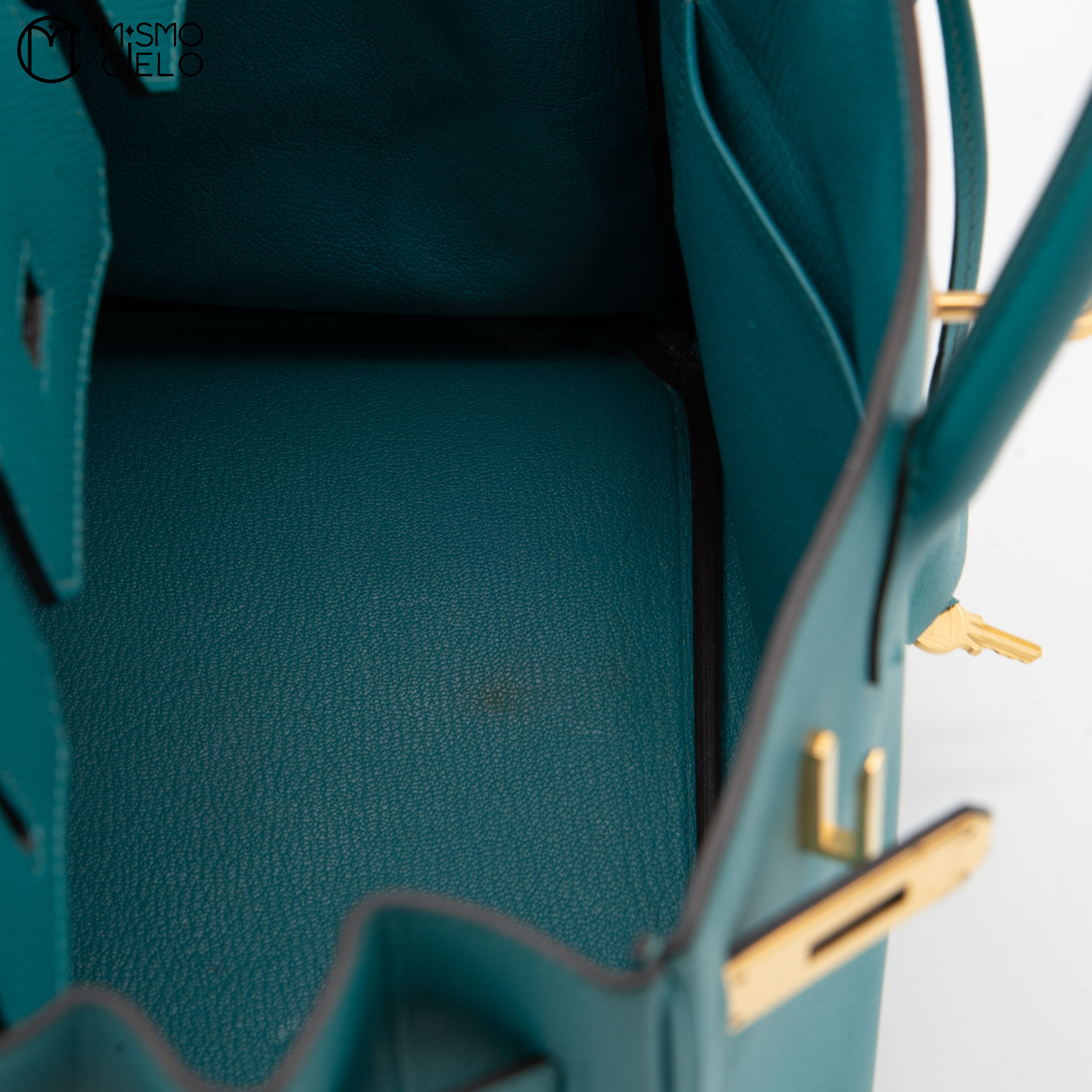 HERMES Authenticated Bleu Paon Epsom Birkin 30 Handbag