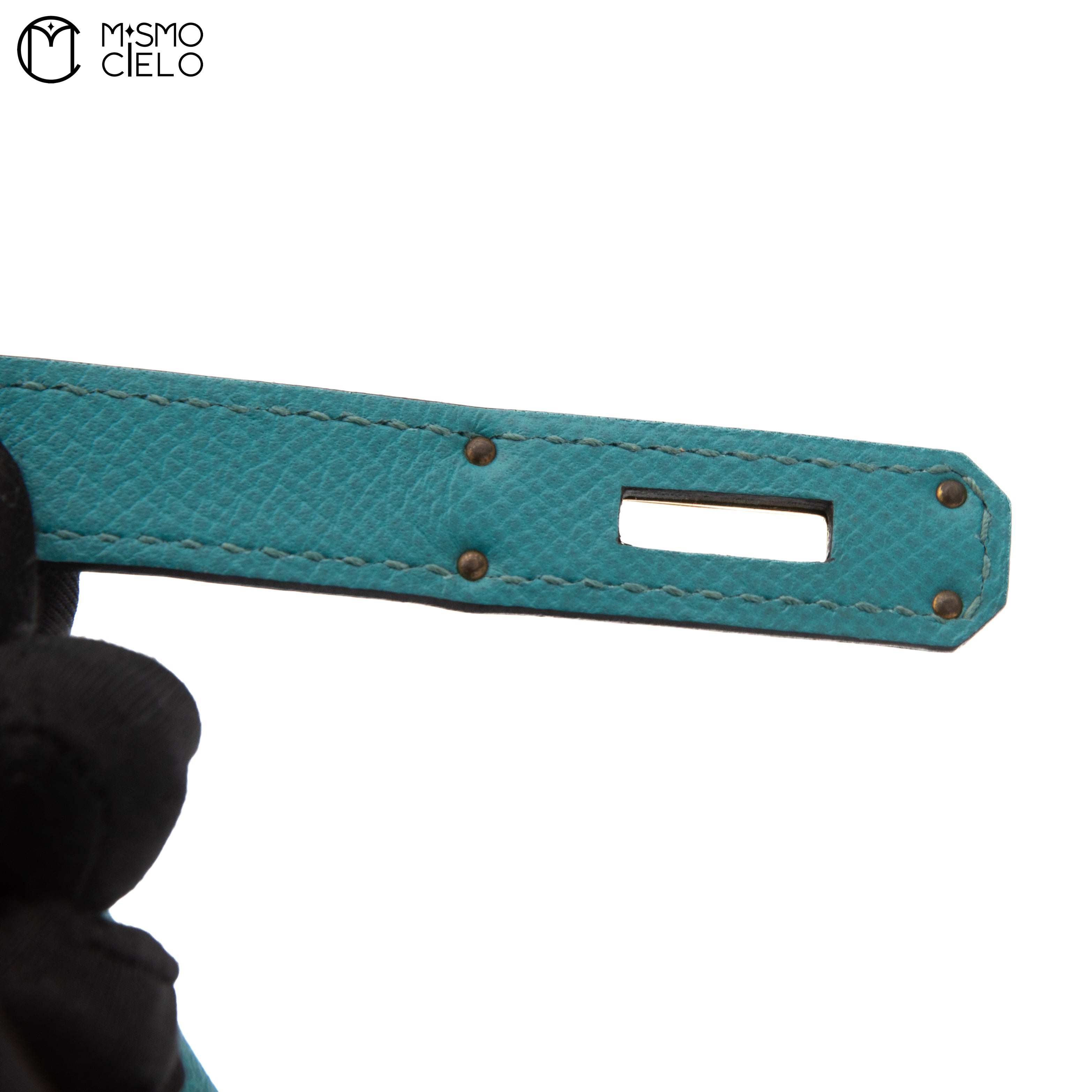 HERMES Authenticated Bleu Paon Epsom Birkin 30 Handbag