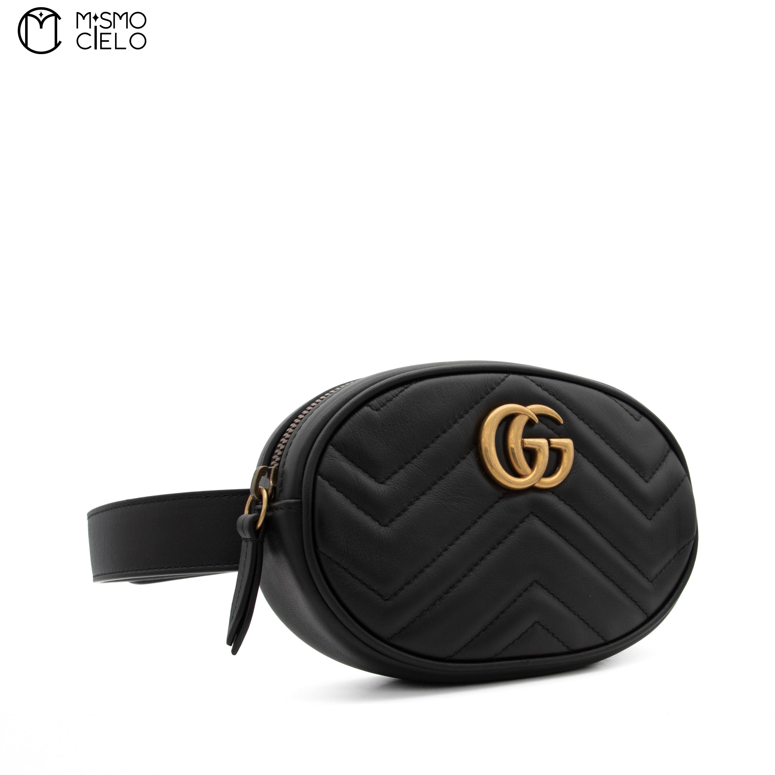 Marmont Black Leather Waist Pouch