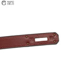 HERMES Authenticated Rouge Ash Kelly 35 Box Calf A Engraved Handbag