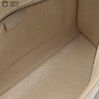 CELINE Tricolor White Nano Luggage Handbag