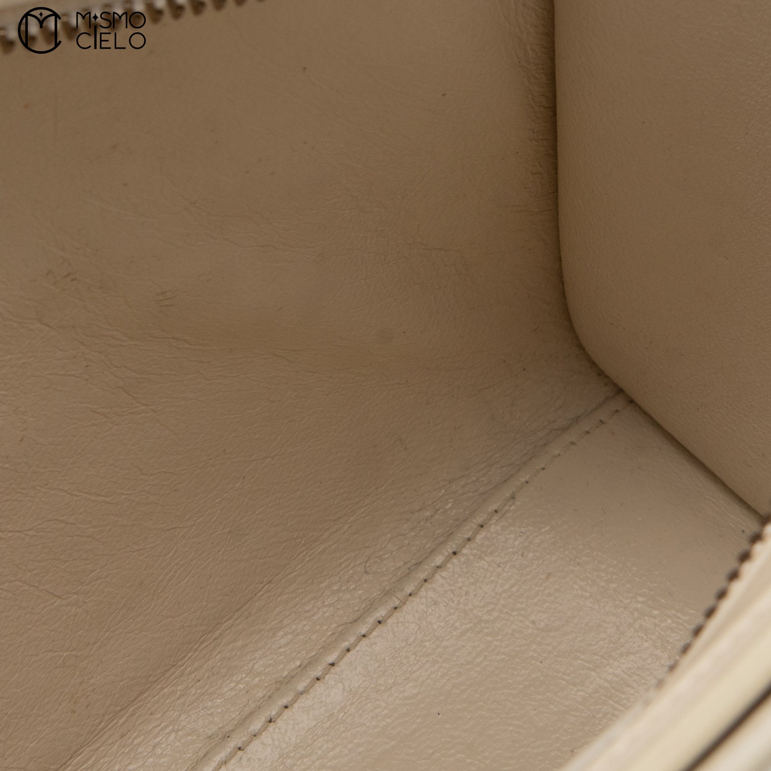 CELINE Tricolor White Nano Luggage Handbag