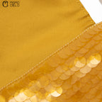 FENDI 1997 Yellow and White Baguette Spangle Python Shoulder Bag