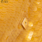 FENDI 1997 Yellow and White Baguette Spangle Python Shoulder Bag