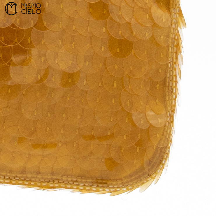 FENDI 1997 Yellow and White Baguette Spangle Python Shoulder Bag