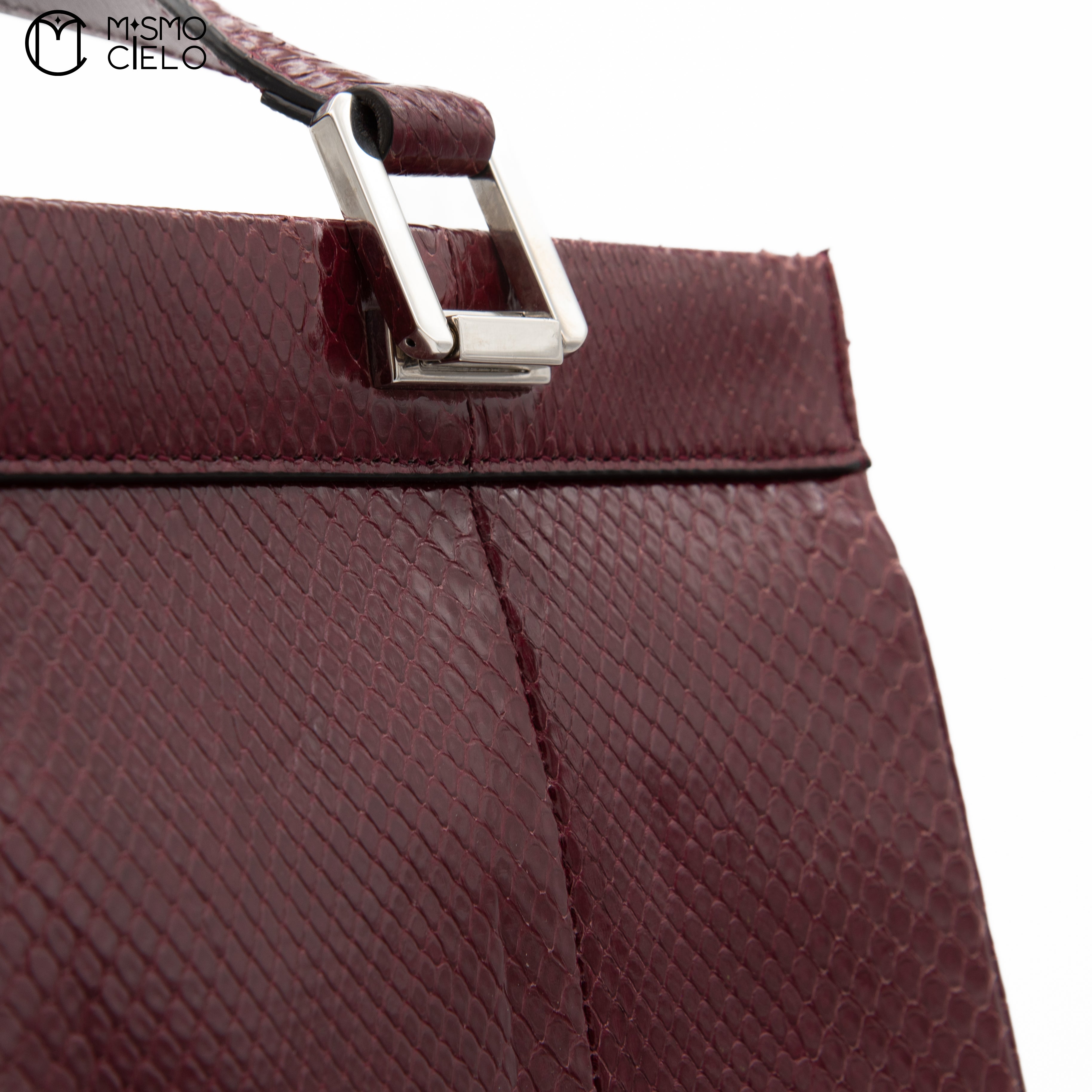 GUCCI Zumi Python Leather Handbag