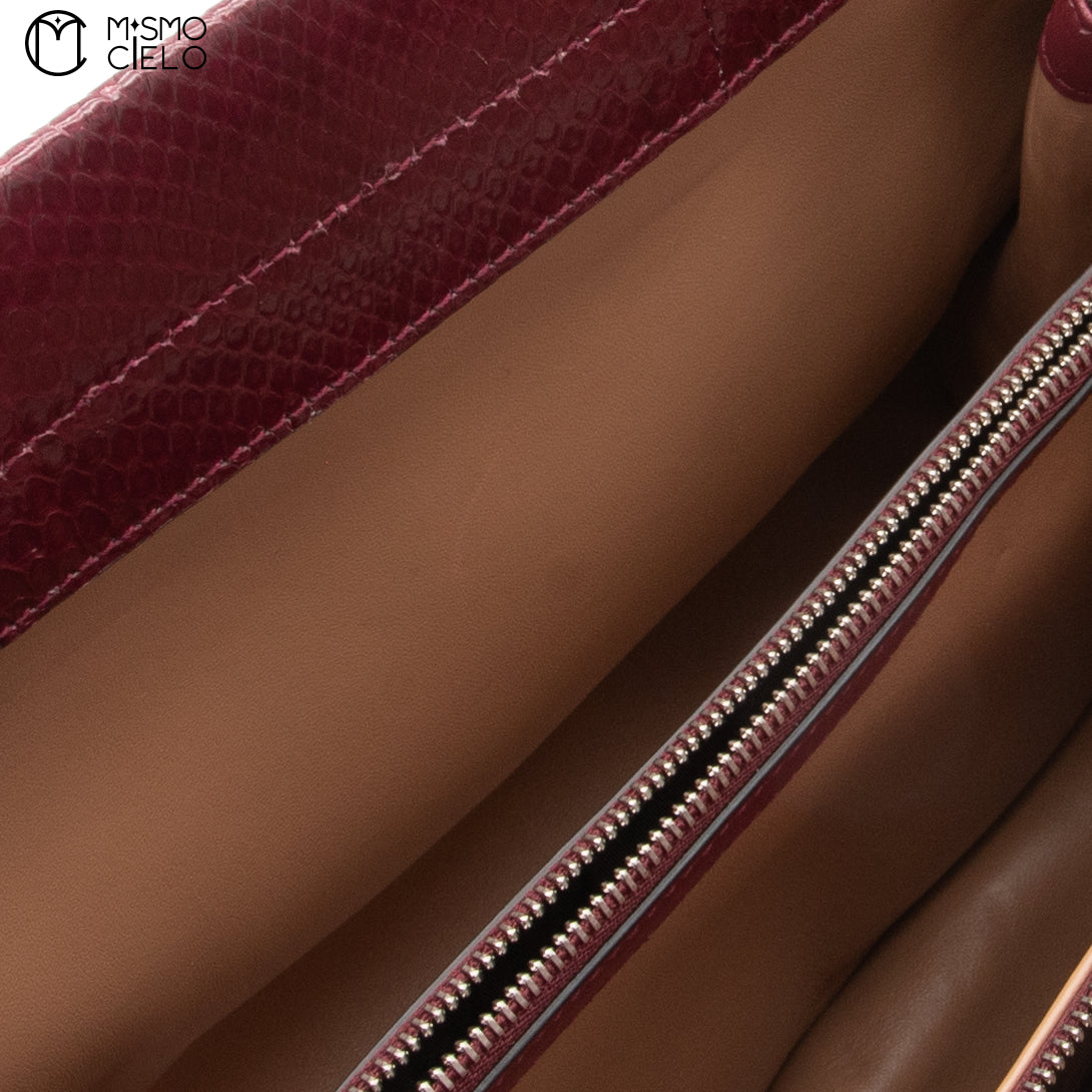 GUCCI Zumi Python Leather Handbag