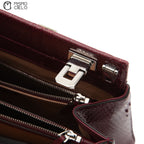 GUCCI Zumi Python Leather Handbag