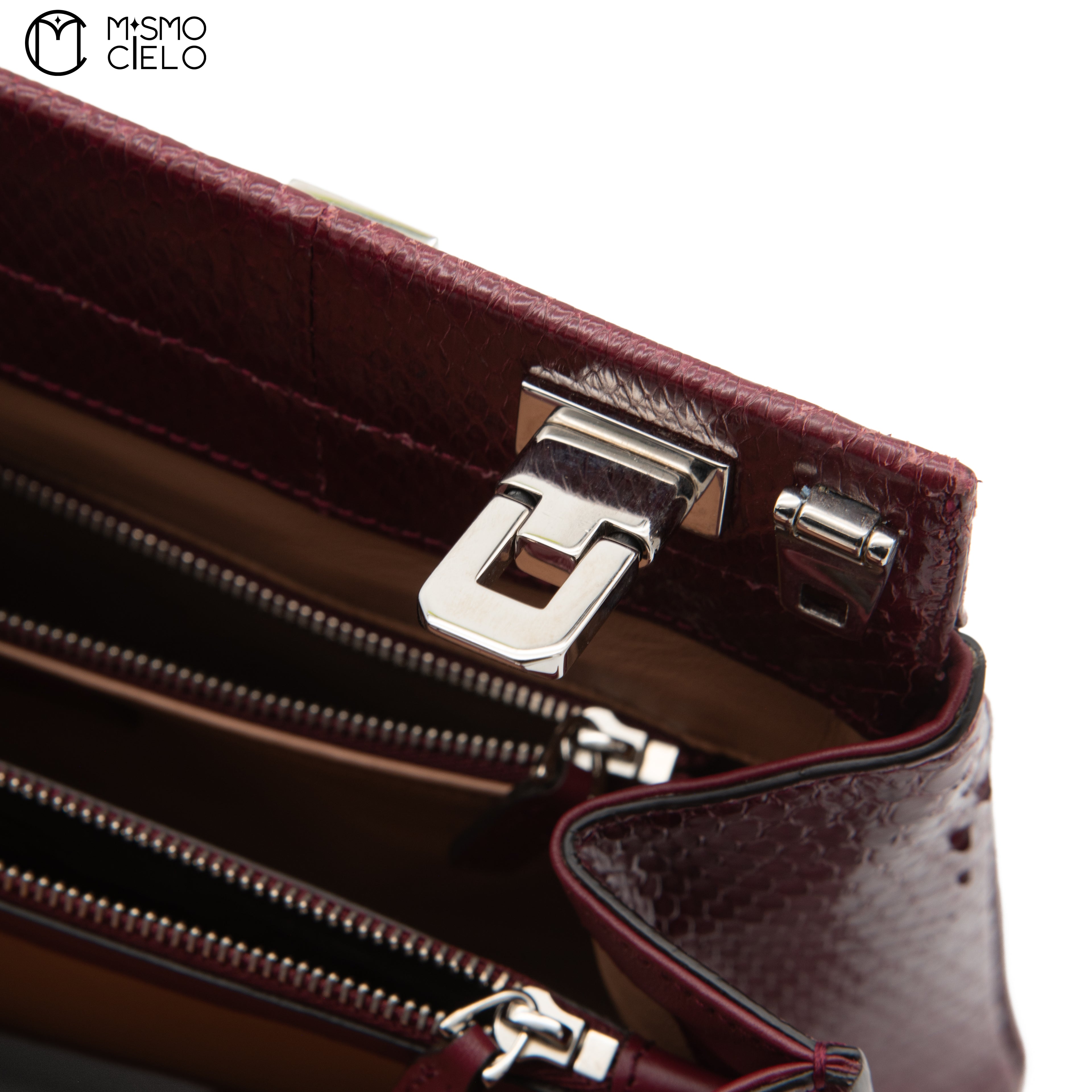 GUCCI Zumi Python Leather Handbag