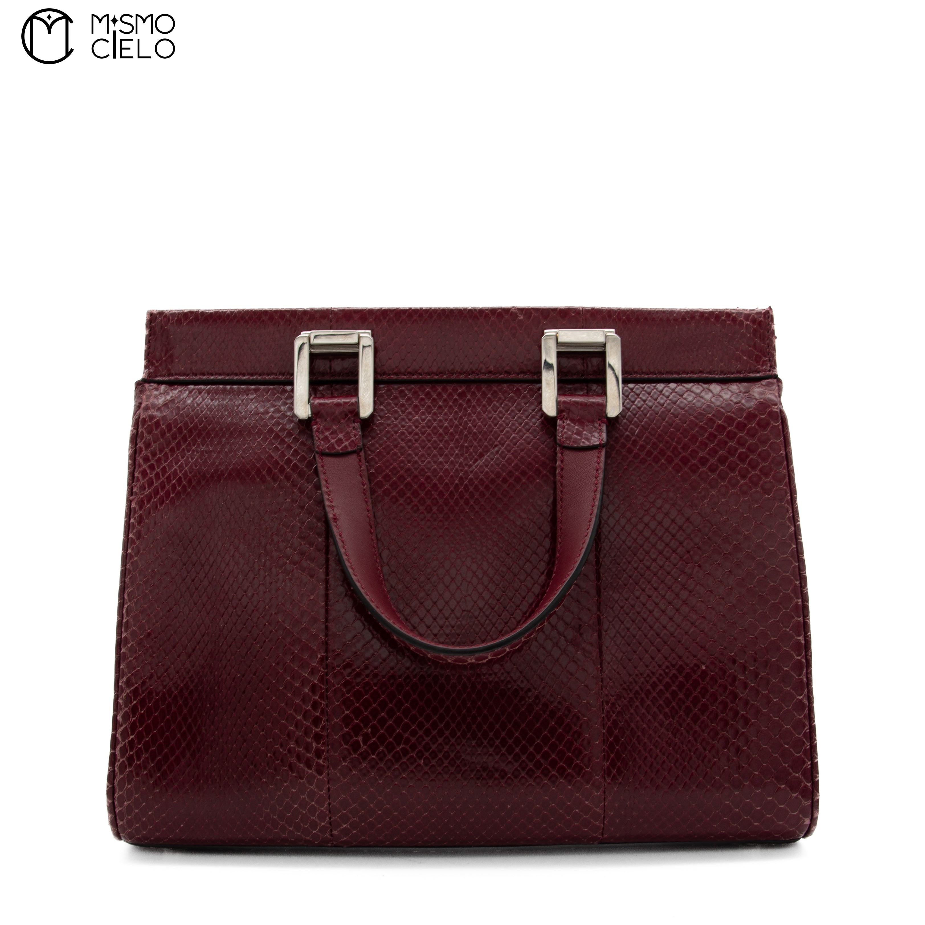 GUCCI Zumi Python Leather Handbag