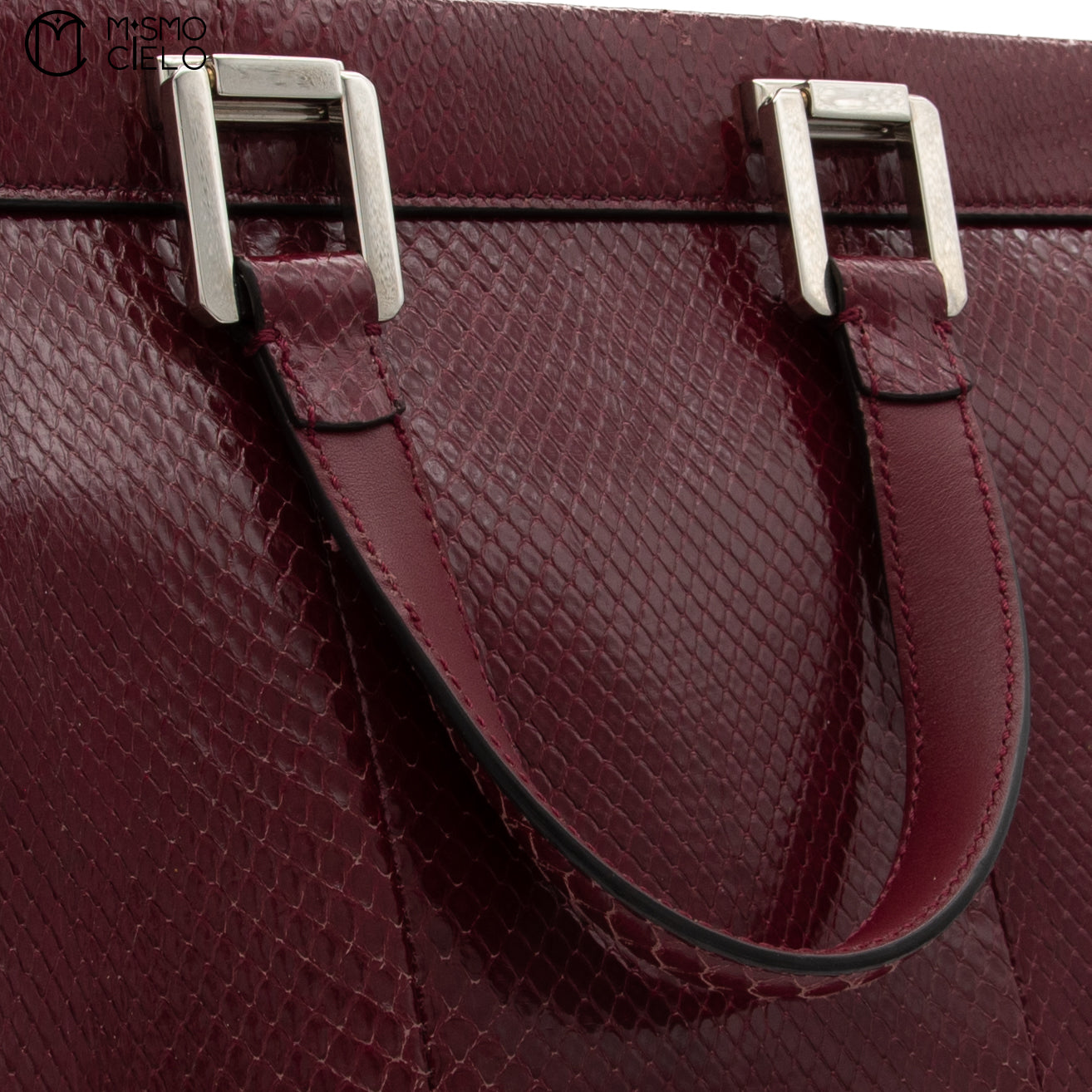 GUCCI Zumi Python Leather Handbag