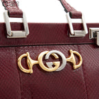 GUCCI Zumi Python Leather Handbag
