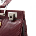 GUCCI Zumi Python Leather Handbag