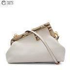 Porchette Fendi First Lamb and Python White Shoulder Bag