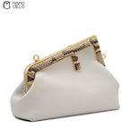 Porchette Fendi First Lamb and Python White Shoulder Bag