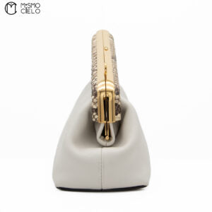 Porchette Fendi First Lamb and Python White Shoulder Bag