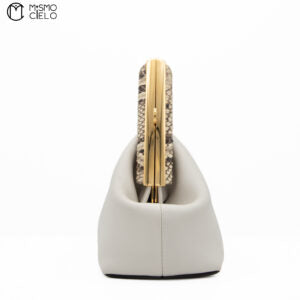 Porchette Fendi First Lamb and Python White Shoulder Bag