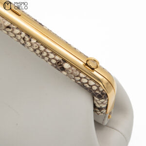 Porchette Fendi First Lamb and Python White Shoulder Bag