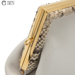 Porchette Fendi First Lamb and Python White Shoulder Bag