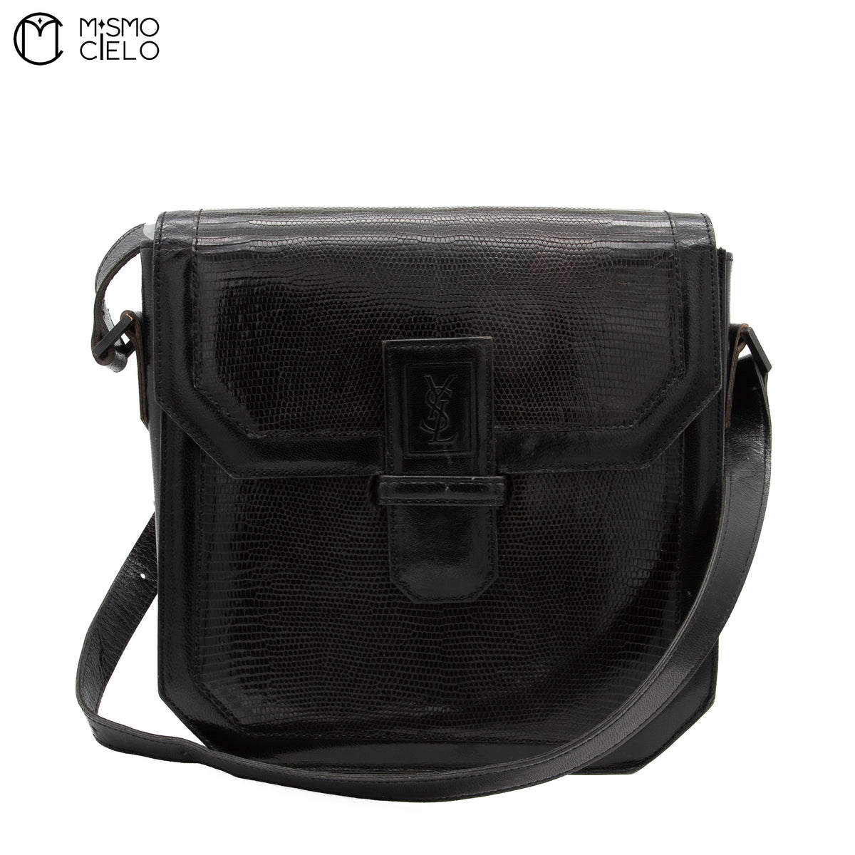 Black Lizard Shoulder Bag