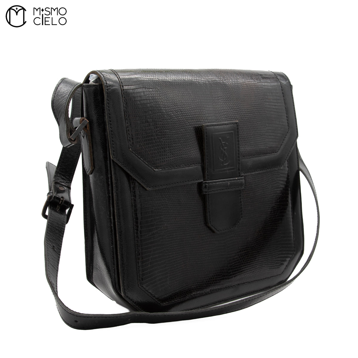 Black Lizard Shoulder Bag
