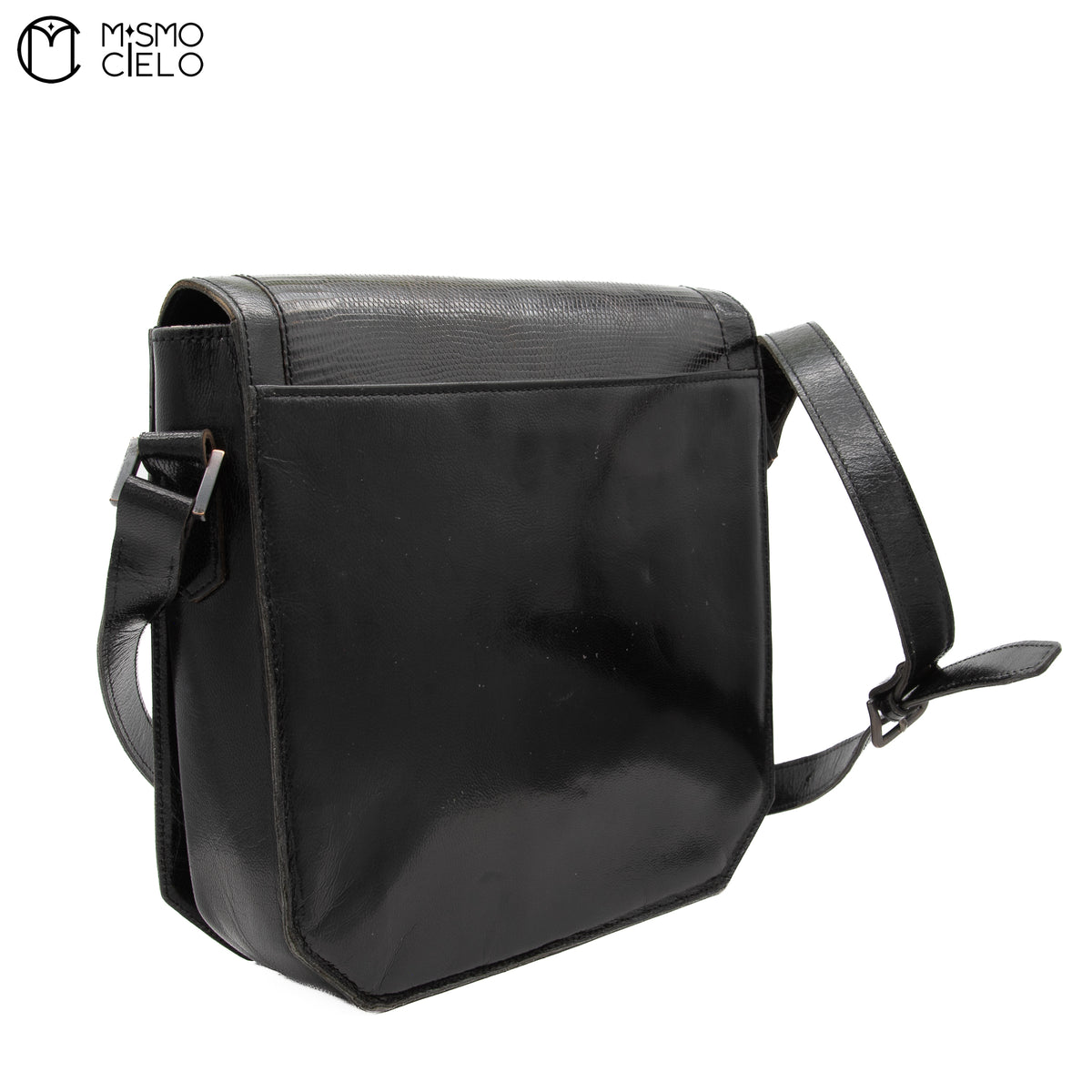 Black Lizard Shoulder Bag