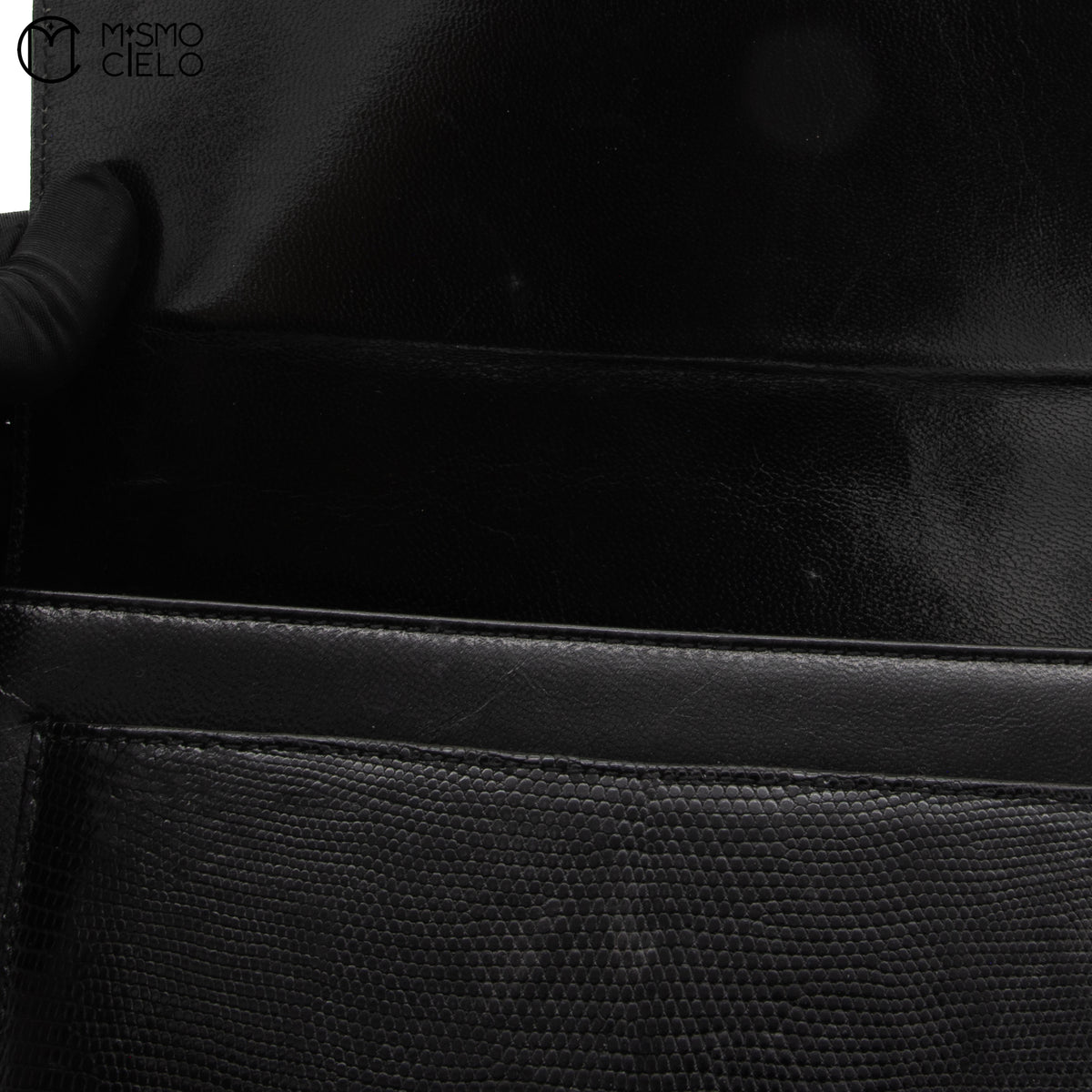 Black Lizard Shoulder Bag