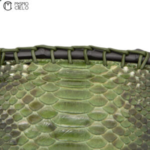 Bamboo Python Nouveau Fringe Shoulder Bag In Green