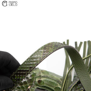 Bamboo Python Nouveau Fringe Shoulder Bag In Green