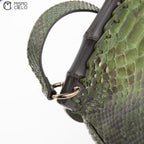 Bamboo Python Nouveau Fringe Shoulder Bag In Green