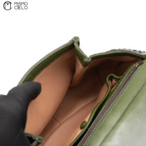 Bamboo Python Nouveau Fringe Shoulder Bag In Green