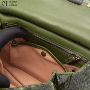 Bamboo Python Nouveau Fringe Shoulder Bag In Green