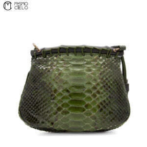 Bamboo Python Nouveau Fringe Shoulder Bag In Green