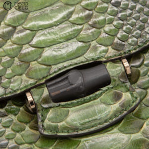 Bamboo Python Nouveau Fringe Shoulder Bag In Green