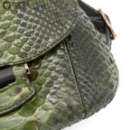 Bamboo Python Nouveau Fringe Shoulder Bag In Green