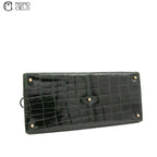 GUCCI Olive Green Crocodile Handbag with Strap ^