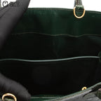 GUCCI Olive Green Crocodile Handbag with Strap ^