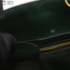 GUCCI Olive Green Crocodile Handbag with Strap ^